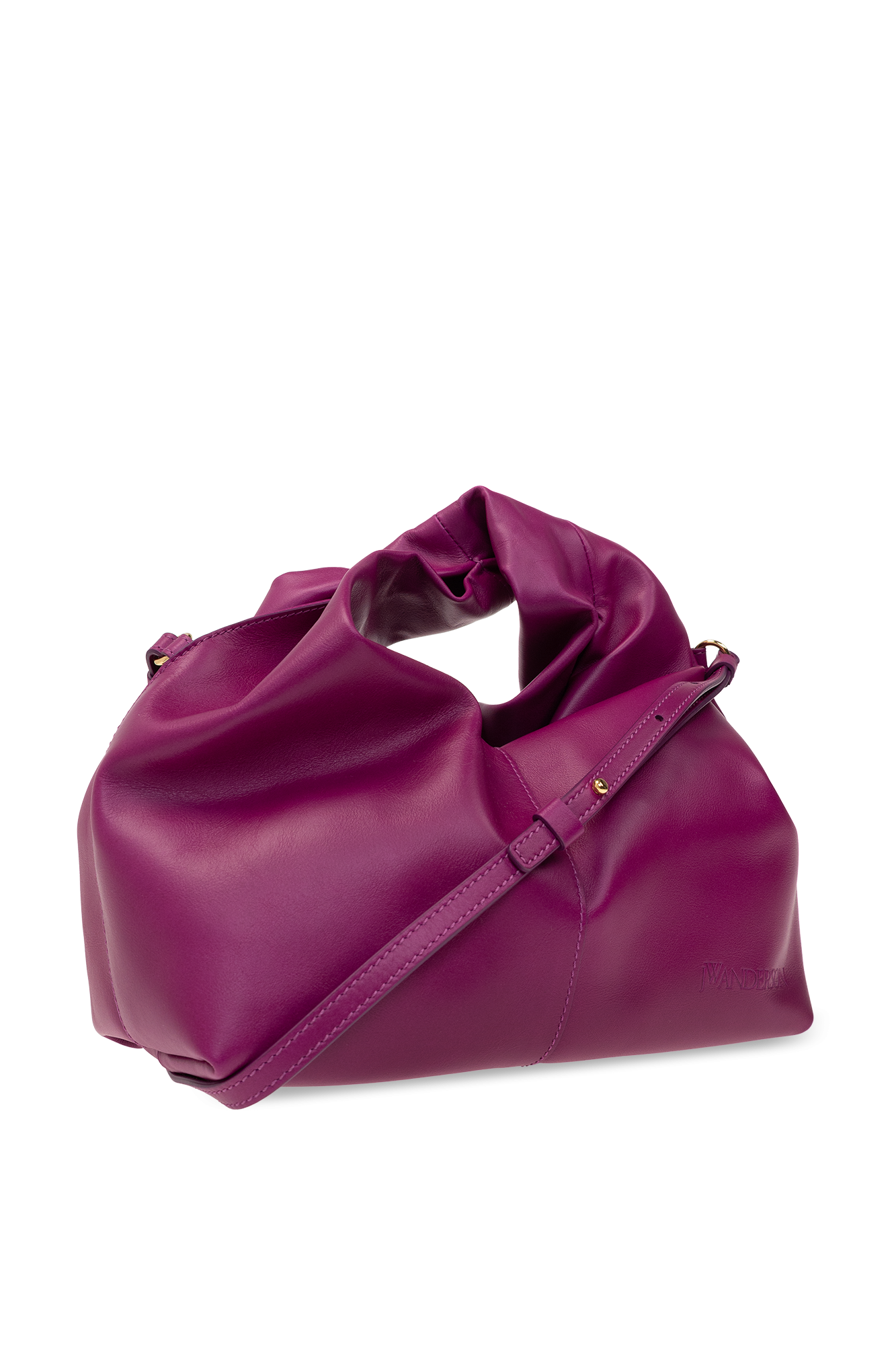 Purple leather hobo bag hot sale